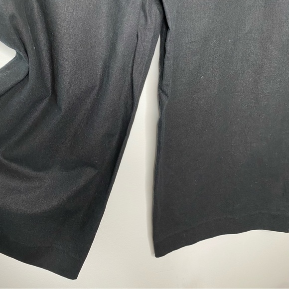 Banana Republic Black Hemp Cotton Blend Wide Leg Paperbag Pant - Picture 6 of 12